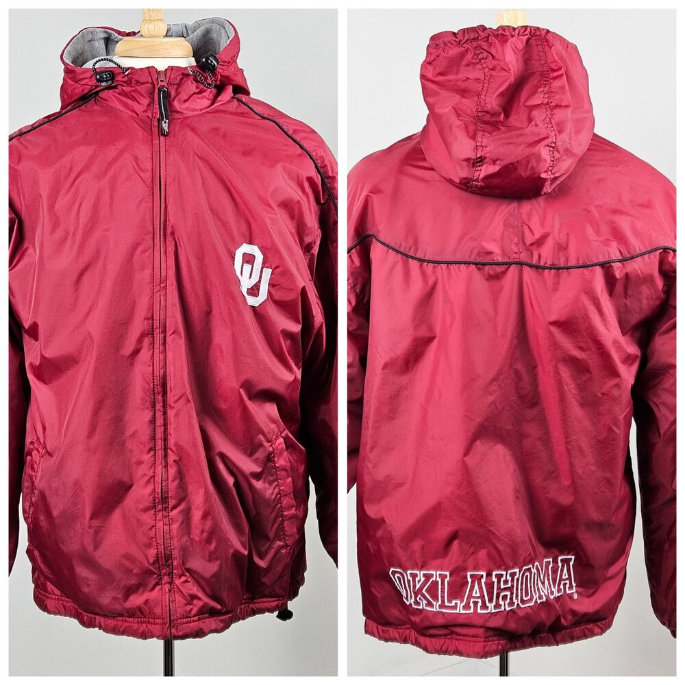 Starter Team Starter Oklahoma Sooners OU Windbreaker Zip-Up Jacket Men's Medium